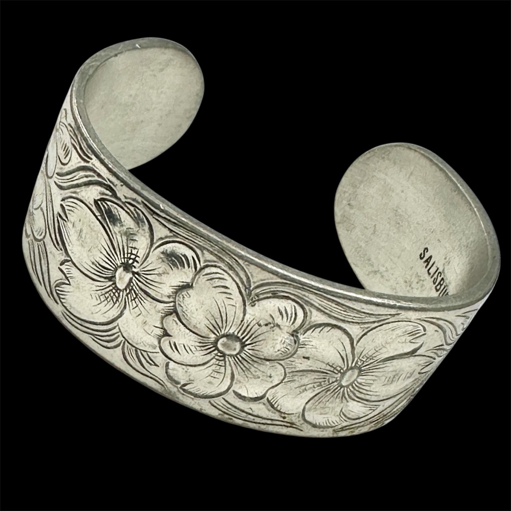 Salisbury Pewter July Classic Flower Of The Month Cuff Bracelet